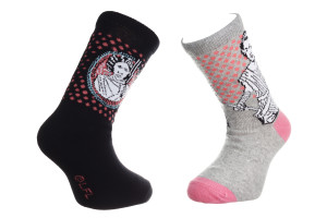 Шкарпетки STAR WARS LEIA/REY 2P чорний, світло-сірий Діт 27-30 арт 83892048-1 83892048-1