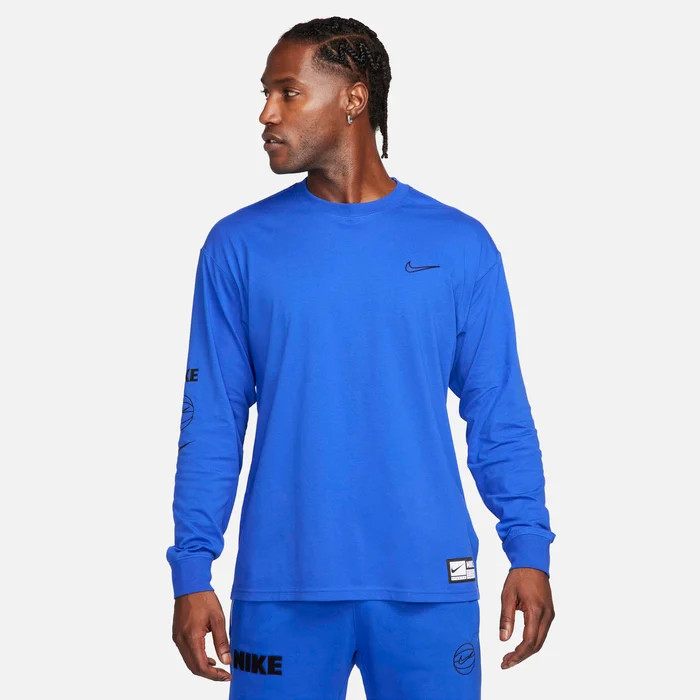 Лонгслів Nike Max90 Men's Long-Sleeve Basketball T-Shirt 'Royal' FN0799-480