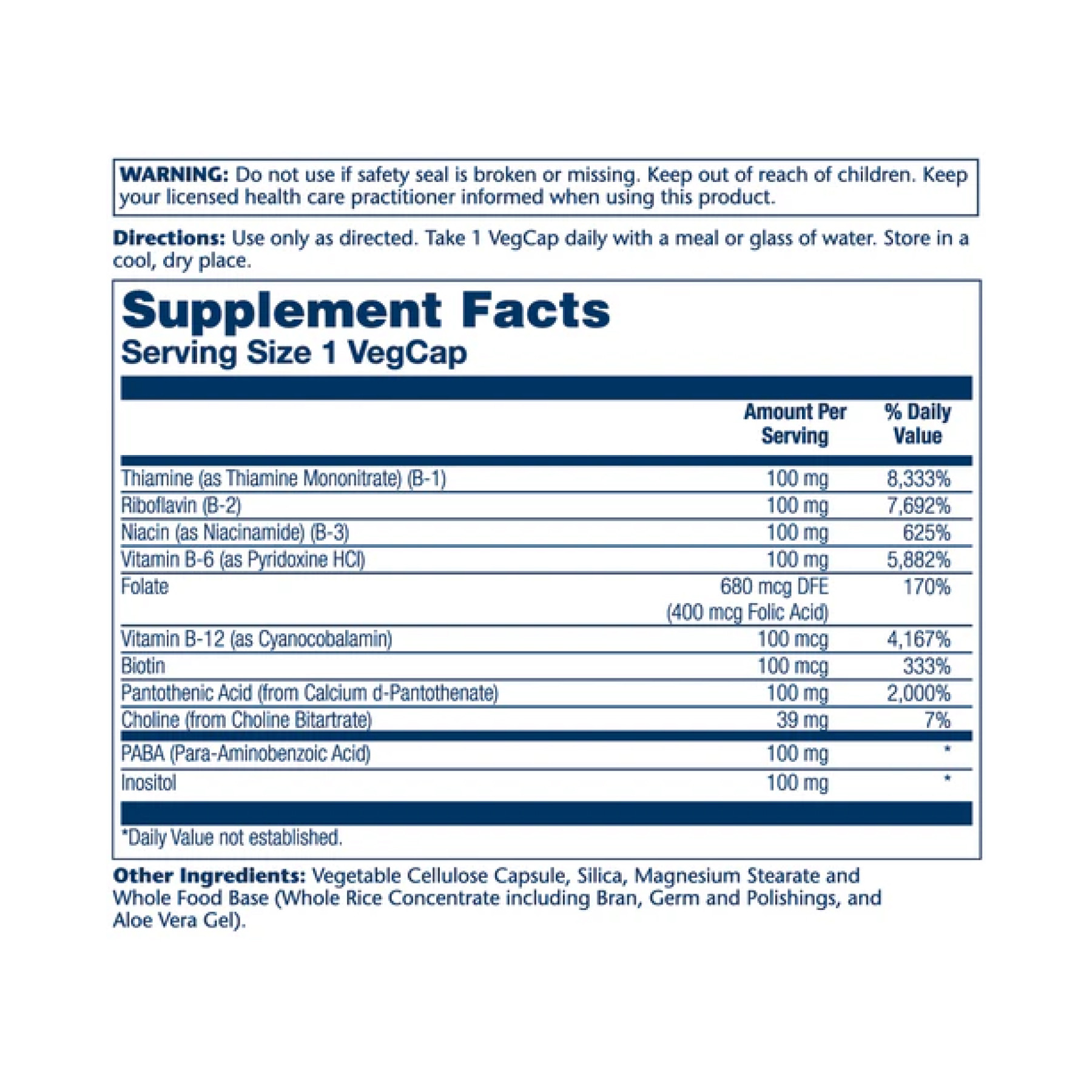 Капсули Solaray Vitamin B-Complex 100 - 100 vcaps 2023-10-2385