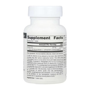 Таблетки Source Naturals Coenzymated™ Vitamin B-6 100 mg - 60 tabs 2023-10-6149