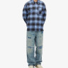 Сорочка Represent Distressed Flannel Shirt Blue MLM2164-030