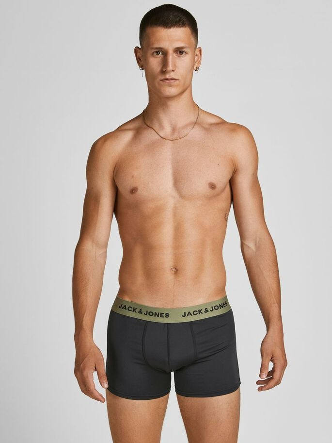 Труси 3шт JACFLOWER MICROFIBER 3 PACK 12194284-Black-Detail:Black Jack&Jones S Чорний 12194284-BLACK-DETAIL:BLA