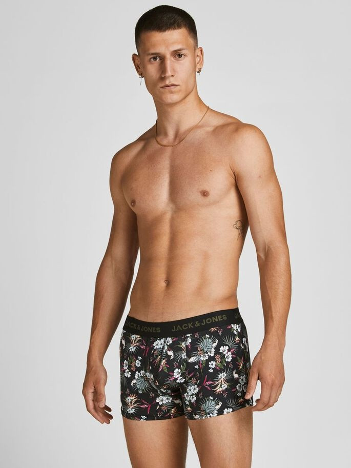 Труси 3шт JACFLOWER MICROFIBER 3 PACK 12194284-Black-Detail:Black Jack&Jones S Чорний 12194284-BLACK-DETAIL:BLA