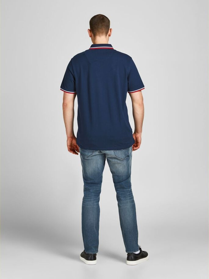 Поло JJEPAULOS POLO SS NOOS PS 12143859-Navy Blazer Jack&Jones PLUS 2XL Темно-синій 12143859-Navy Blazer