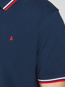 Поло JJEPAULOS POLO SS NOOS PS 12143859-Navy Blazer Jack&Jones PLUS 2XL Темно-синій 12143859-NAVY BLAZER