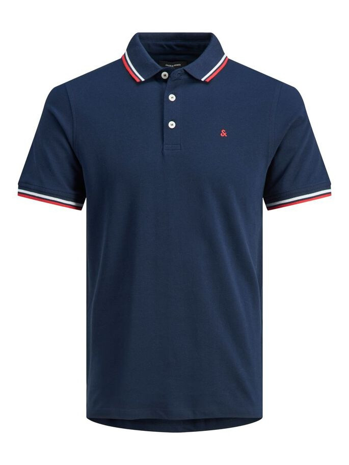 Поло JJEPAULOS POLO SS NOOS PS 12143859-Navy Blazer Jack&Jones PLUS 2XL Темно-синій 12143859-Navy Blazer