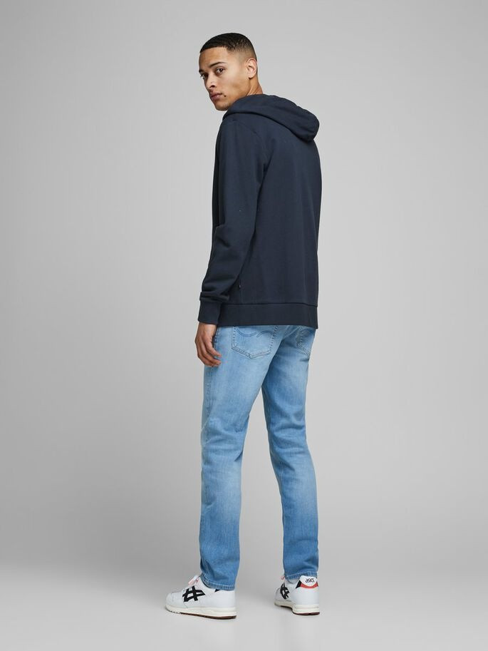Толстовка JJEHOLMEN SWEAT ZIP HOOD NOOS 12136884-Navy Blazer-Fit:REG FIT Jack&Jones M Темно-синій 12136884-NAVY BLAZER-FIT: