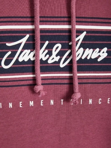 Толстовка JJLEO SWEAT HOOD 12200768-Hawthorn Rose Jack&Jones L Розовий 12200768-Hawthorn Rose