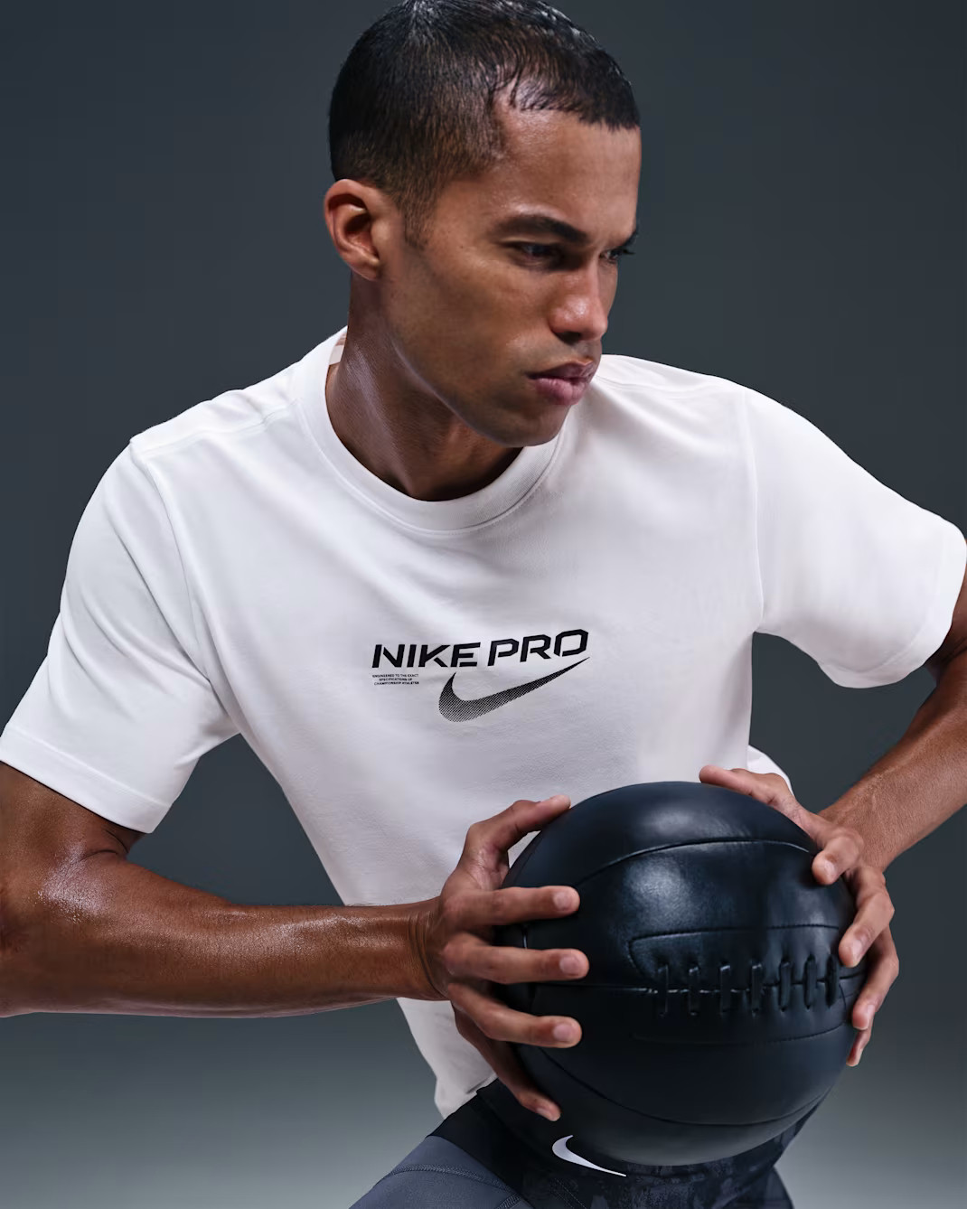 Футболка чоловіча Nike Pro Dri-Fit Training Tee White HV4131-100