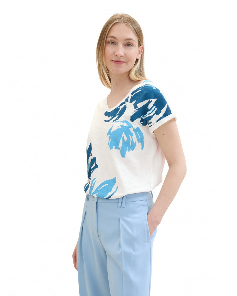 Футболка T-shirt women's 1041556ХХ10315 Tom Tailor L Білий 1041556ХХ10315