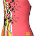 Купальник закритий для дівчат Arena PALETTE SWIMSUIT SWIM PRO BACK кораловий, чорний Діт 128 см 007918-350