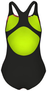 Купальник закритий для дівчат Arena PALETTE SWIMSUIT SWIM PRO BACK кораловий, чорний Діт 007918-350