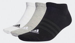 Шкарпетки Adidas T SPW LOW 3P сірий, білий, чорний 43-45 (IC1337) IC1337