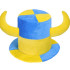 Шапка фан циліндр Ukraine з двома рогами синьо/жовтий LF-480 FAN-785111 FAN-785111