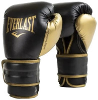 Рукавиці боксерські Everlast POWERLOCK 2R TRAINING GLOVE чорний, золотий Уні 12 унцій P00002662