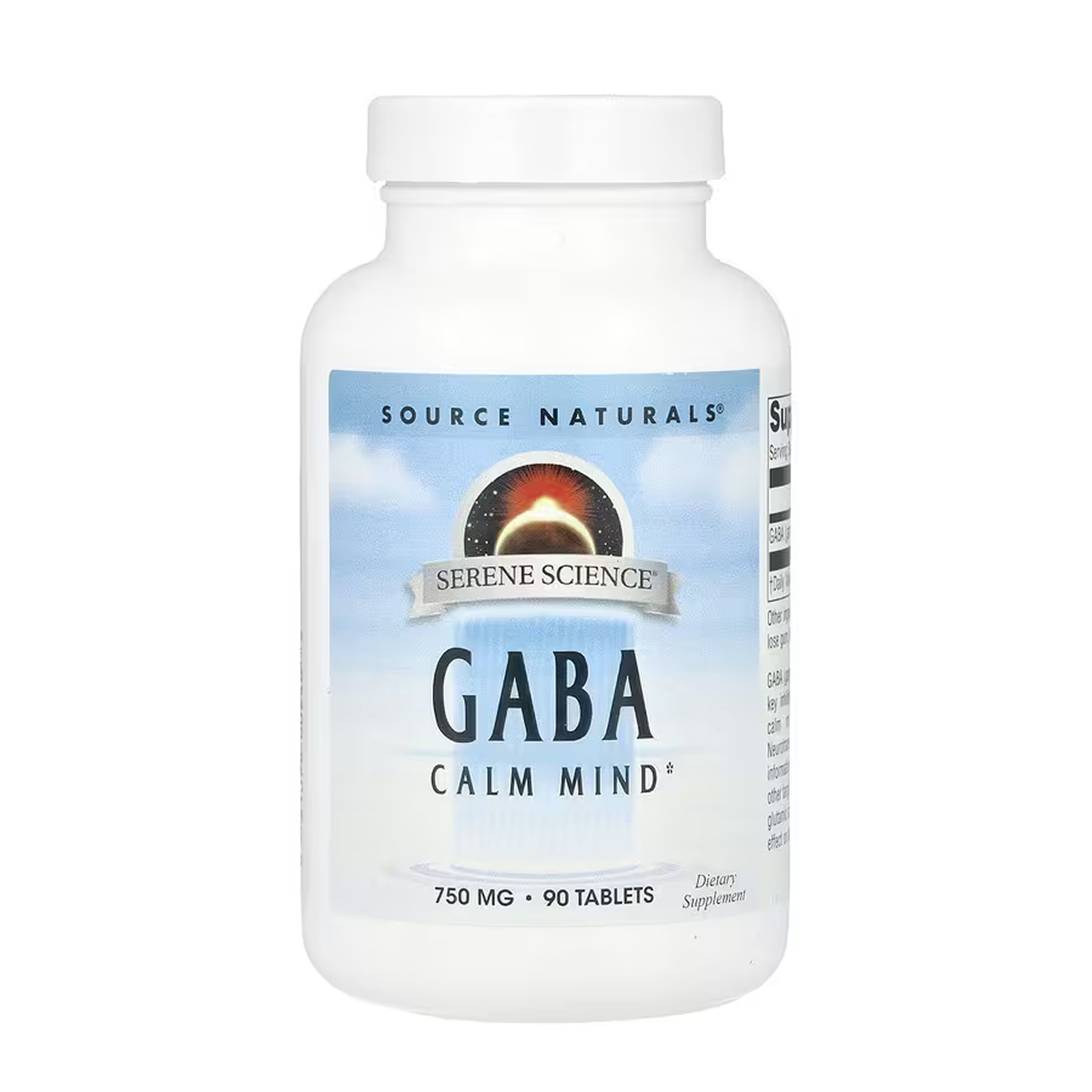 Таблетки Source Naturals Serene Science® GABA 750 mg - 90 tabs 2023-10-6133