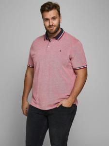 Поло JJEPAULOS POLO SS NOOS PS 12143859-Rio Red-Detail:PS Jack&Jones PLUS 2XL Червоний 12143859-RIO RED-DETAIL:P