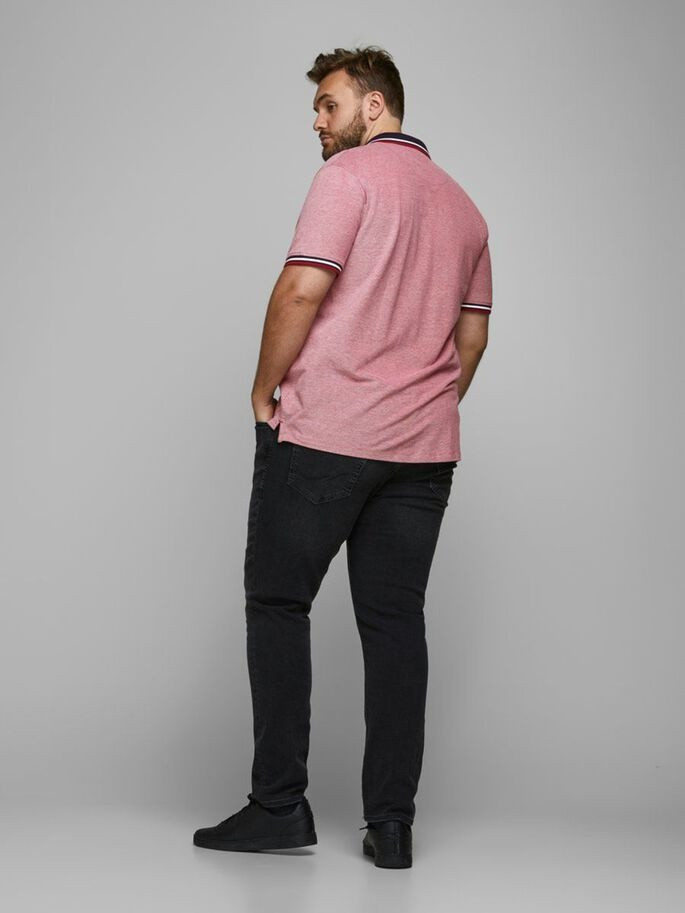 Поло JJEPAULOS POLO SS NOOS PS 12143859-Rio Red-Detail:PS Jack&Jones PLUS 2XL Червоний 12143859-RIO RED-DETAIL:P