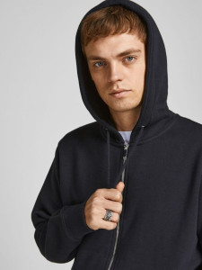 Толстовка JJESOFT BASIC SWEAT ZIP HOOD NOOS 12191895-Black-Fit:REG FIT Jack&Jones L Чорний 12191895-BLACK-FIT:REG FI