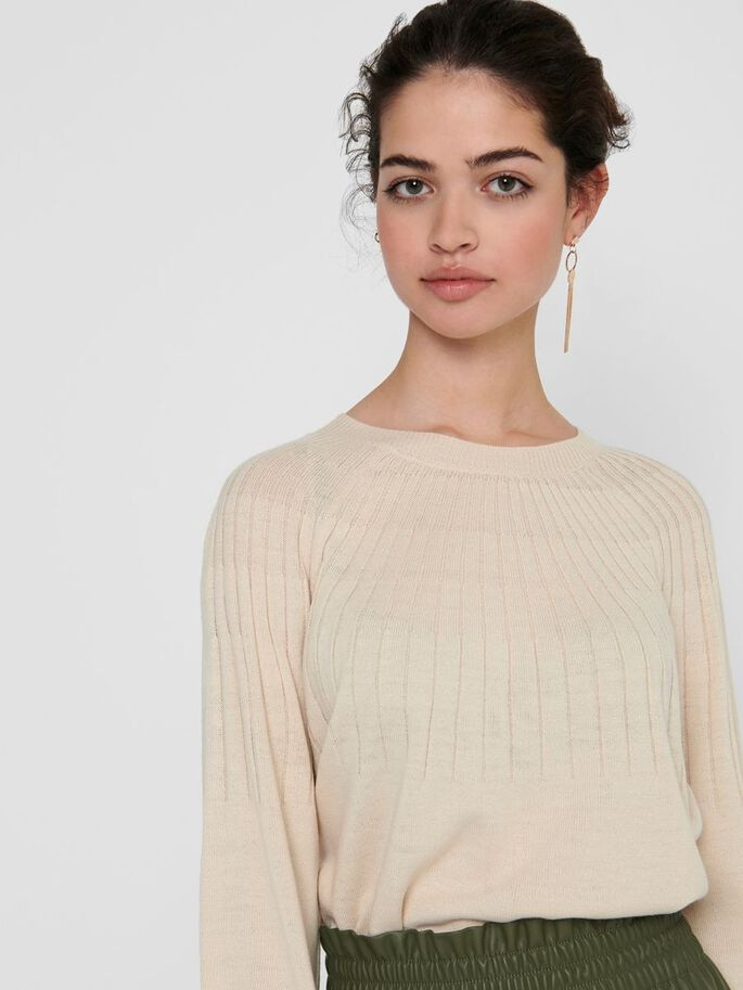 Пуловер ONLAMALIA L/S PULLOVER CC KNT 15219325 Pumice Stone ONLY L Бежевий 15219325PumiceStone