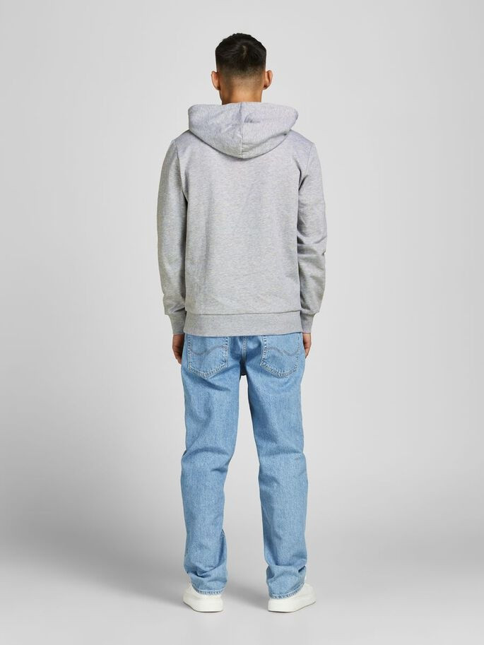 Толстовка JJLEO SWEAT HOOD 12200768-Light Grey Melange Jack&Jones L Сірий 12200768-Light Grey Melan