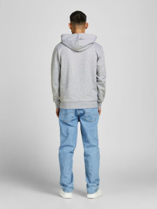 Толстовка JJLEO SWEAT HOOD 12200768-Light Grey Melange Jack&Jones L Сірий 12200768-LIGHT GREY MELAN