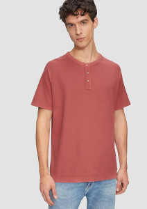 Футболка Waffle Henley Neck T-Shirt 2161840-4291 s.Oliver L Кораловий 2161840-4291
