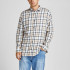 Сорочка JORBLASTER CHECK TWILL SHIRT LS 12195943-Blanc de Blanc-Checks:/SLIM FIT Jack&Jones M Бежеви 12195943-Blanc de Blanc-C