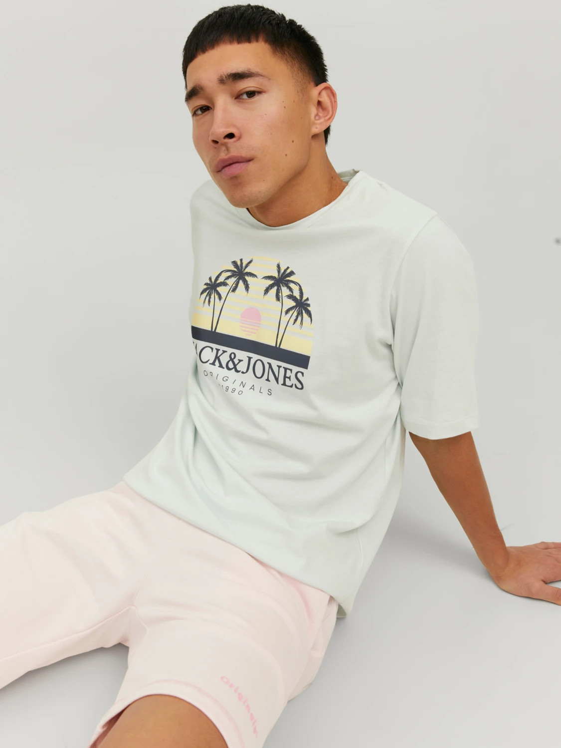Футболка JORCODY SUMMER TEE SS CREW NECK 12235154-Pale Blue Jack&Jones M Фісташковий 12235154-Pale Blue