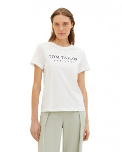 Футболка Women's Summer Blouse Short Sleeve 1041288-10315 Tom Tailor M Білий 1041288-10315