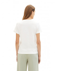 Футболка Women's Summer Blouse Short Sleeve 1041288-10315 Tom Tailor M Білий 1041288-10315