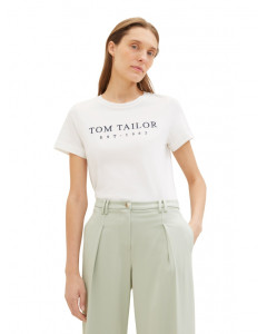 Футболка Women's Summer Blouse Short Sleeve 1041288-10315 Tom Tailor M Білий 1041288-10315