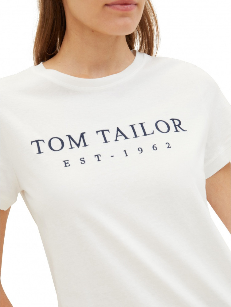Футболка Women's Summer Blouse Short Sleeve 1041288-10315 Tom Tailor M Білий 1041288-10315