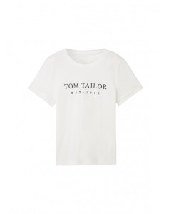 Футболка Women's Summer Blouse Short Sleeve 1041288-10315 Tom Tailor M Білий 1041288-10315