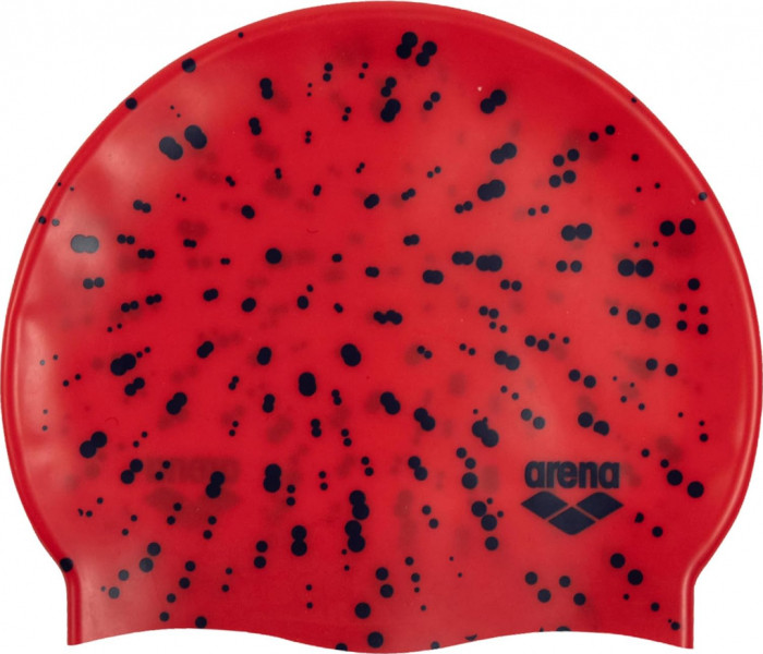 Шапочка для плавання Arena PRINT JR червоний, чорний Діт OSFM 94171-232