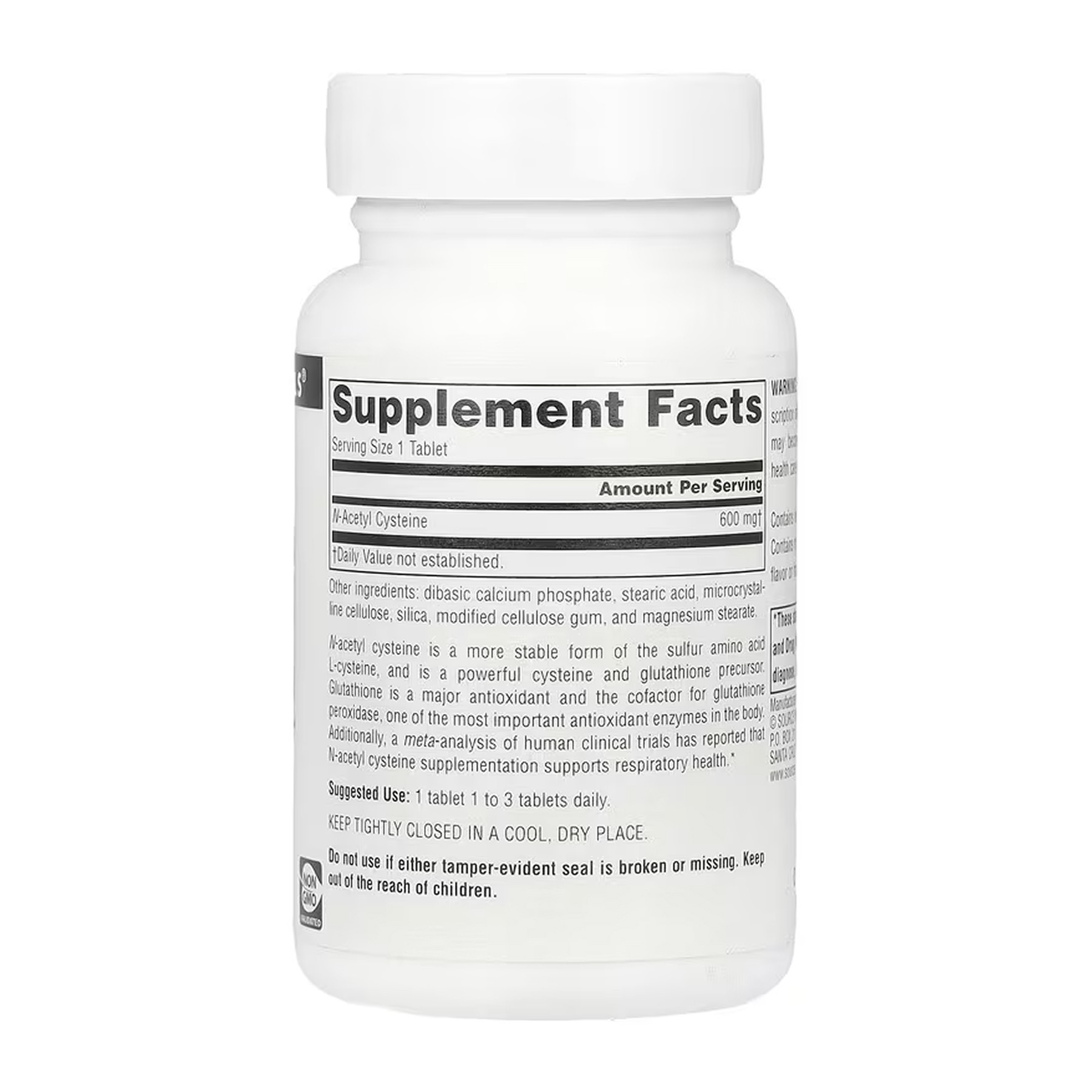 Таблетки Source Naturals N-Acetyl Cysteine 600mg - 60 tabs 2023-10-5885