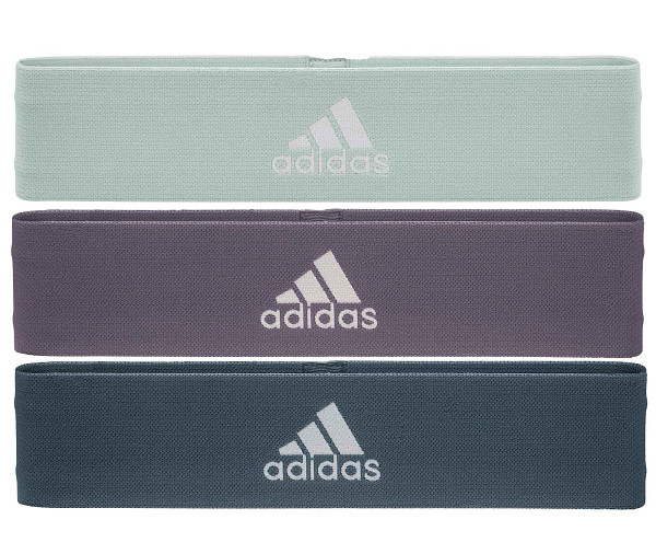 Еспандер набір Adidas Resistance Band Set (L, M, H) зелений, фіолетовий, темно-синій Уні 70х7,6х0, ADTB-10711
