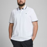 Поло JJEPAULOS POLO SS NOOS PS 12143859-White-Detail:PS Jack&Jones PLUS 2XL Білий 12143859-WHITE-DETAIL:PS