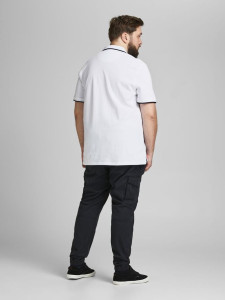 Поло JJEPAULOS POLO SS NOOS PS 12143859-White-Detail:PS Jack&Jones PLUS 2XL Білий 12143859-WHITE-DETAIL:PS