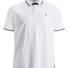 Поло JJEPAULOS POLO SS NOOS PS 12143859-White-Detail:PS Jack&Jones PLUS 2XL Білий 12143859-WHITE-DETAIL:PS