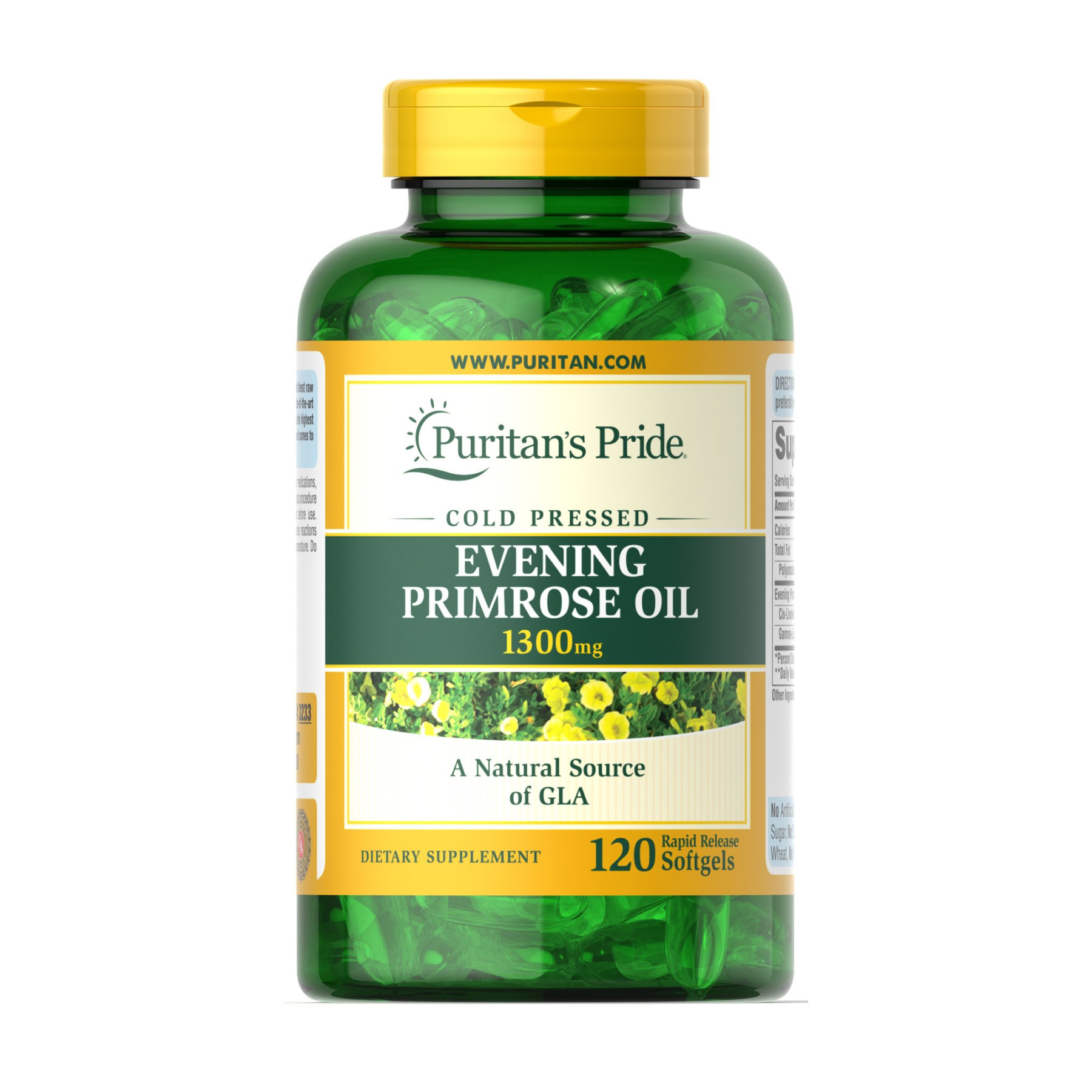 Софт гелеві капсули Puritans Pride Evening Primrose Oil 1300 mg with GLA - 120 softgels 2023-10-4593