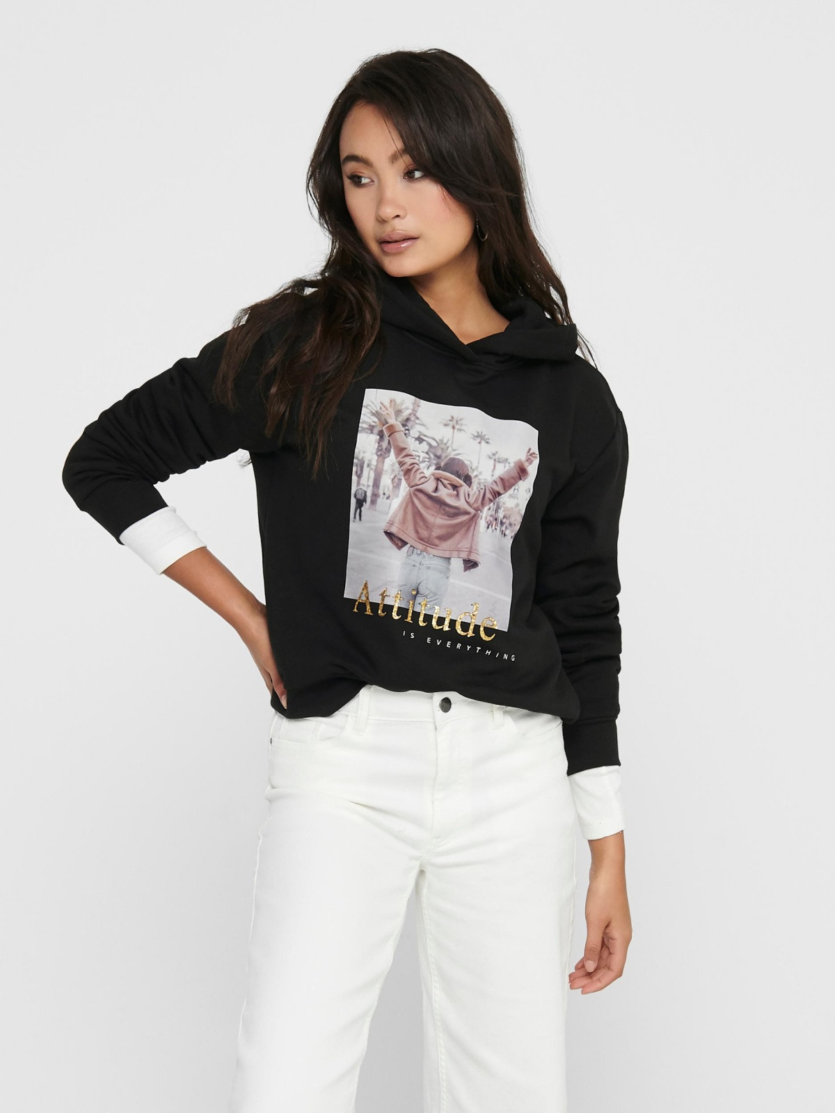 Толстовка 15216381 Black ONLY L Чорний 15216381Black