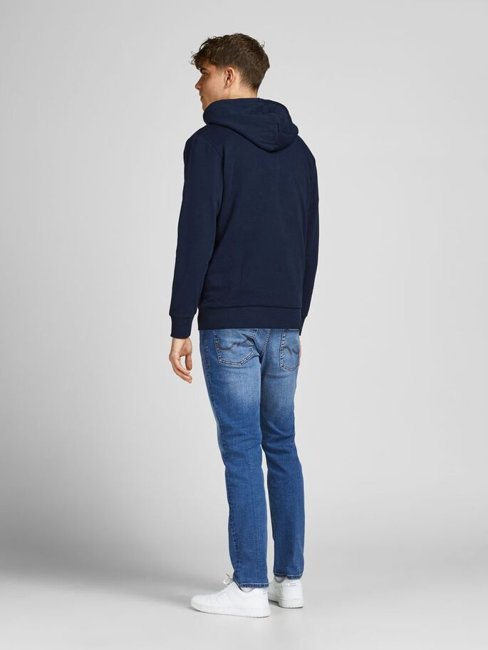 Толстовка JJLEO SWEAT HOOD 12200768-Navy Blazer Jack&Jones L Темно-синій 12200768-Navy Blazer