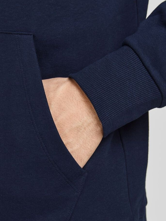 Толстовка JJLEO SWEAT HOOD 12200768-Navy Blazer Jack&Jones L Темно-синій 12200768-Navy Blazer