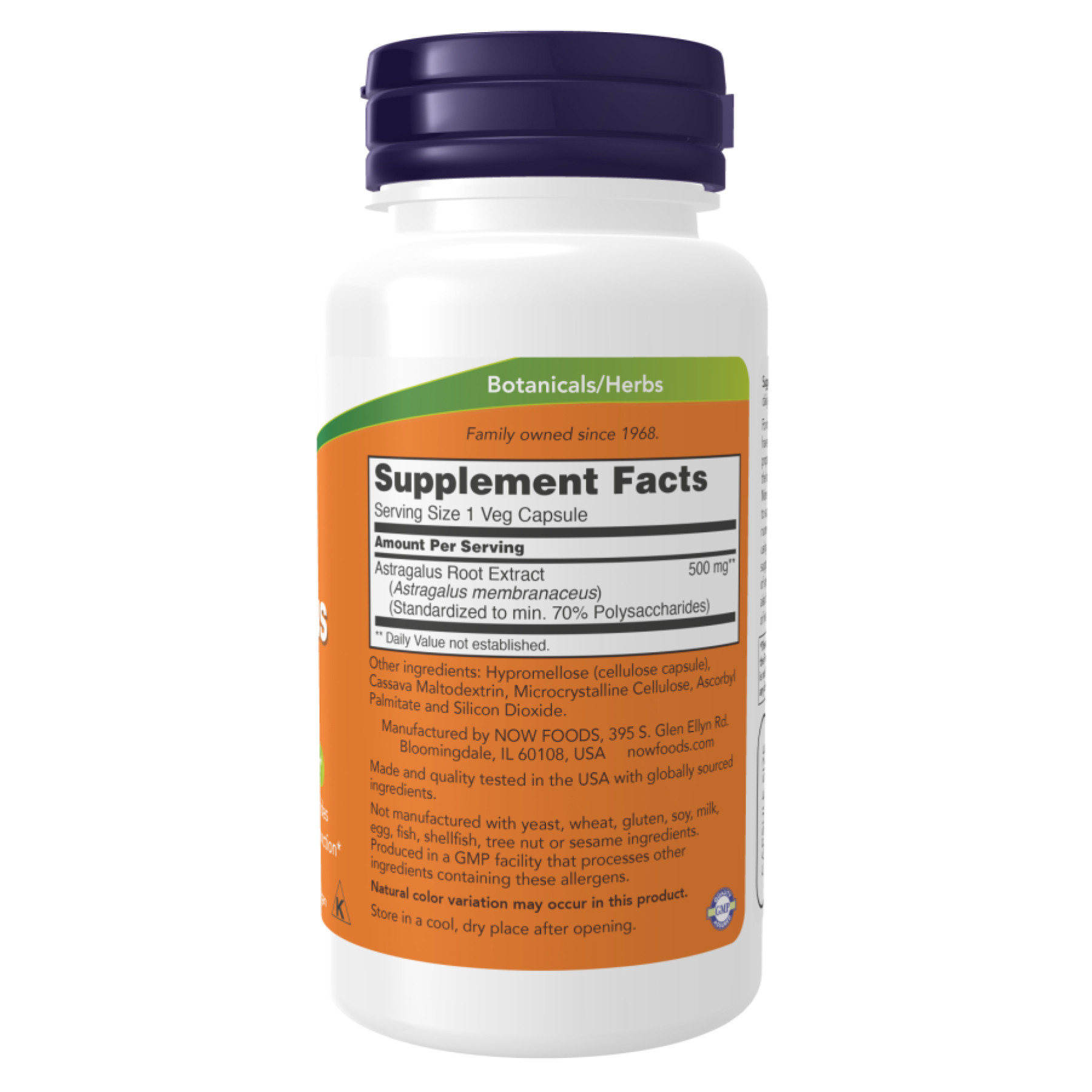 Капсули Astragalus Extract 500mg - 90vcaps 100-44-3043819-20