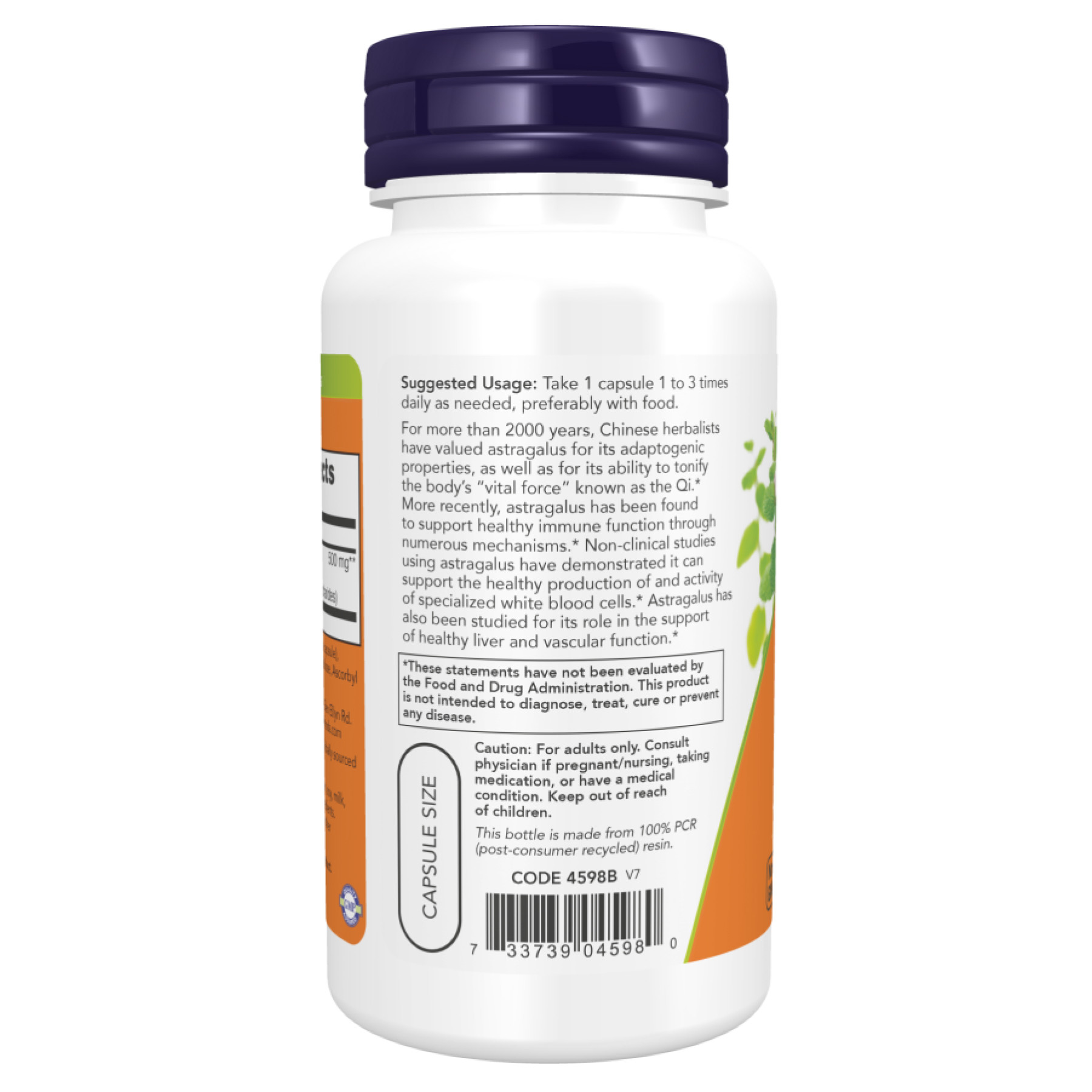 Капсули Astragalus Extract 500mg - 90vcaps 100-44-3043819-20