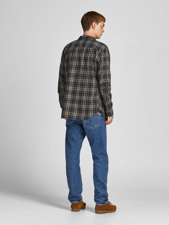 Сорочка JORBLASTER CHECK TWILL SHIRT LS 12195943-Martini Olive-Checks:/SLIM FIT Jack&Jones M Зелений 12195943-Martini Olive-Ch