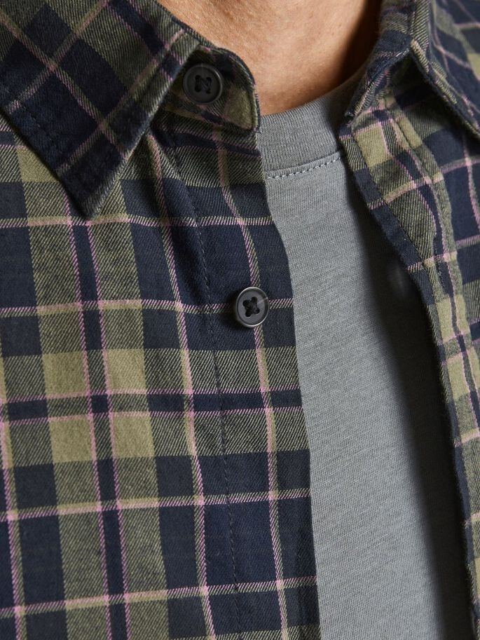 Сорочка JORBLASTER CHECK TWILL SHIRT LS 12195943-Martini Olive-Checks:/SLIM FIT Jack&Jones M Зелений 12195943-Martini Olive-Ch