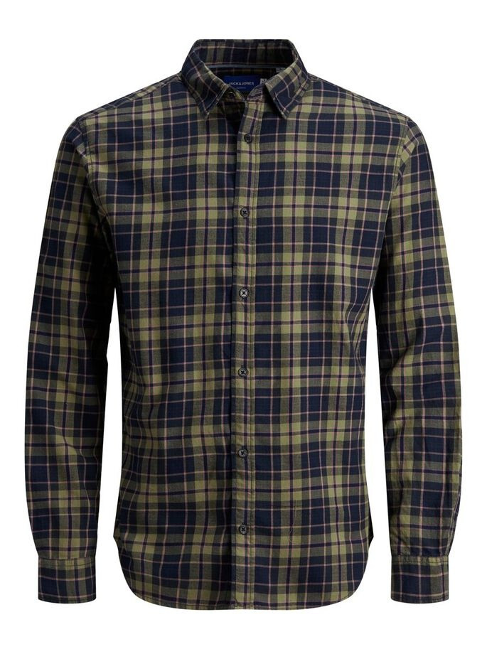 Сорочка JORBLASTER CHECK TWILL SHIRT LS 12195943-Martini Olive-Checks:/SLIM FIT Jack&Jones M Зелений 12195943-Martini Olive-Ch