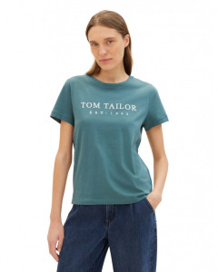 Футболка Women's Summer Blouse Short Sleeve 1041288-10697 Tom Tailor L Зелений 1041288-10697